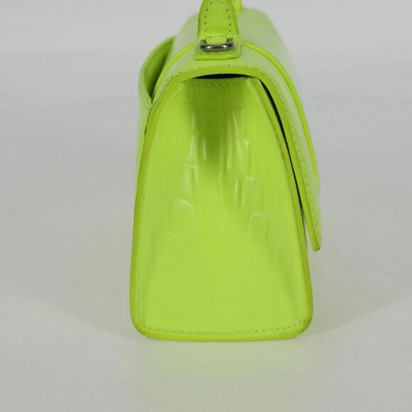 BALENCIAGA Hourglass XS Hand Bag Leather 2way LIme Green - Picture 4 of 16